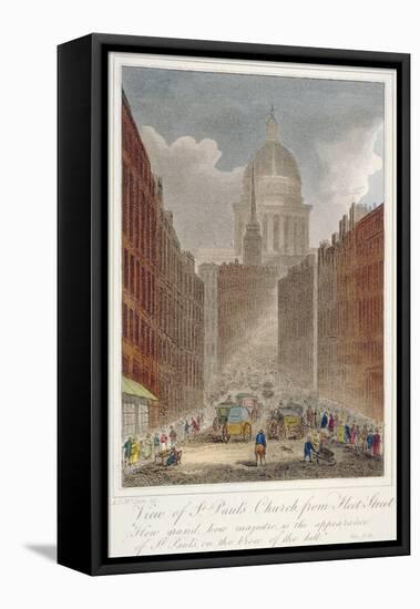 View Along Fleet Street Towards St Paul's Cathedral, City of London, 1805-AD McQuin-Framed Premier Image Canvas