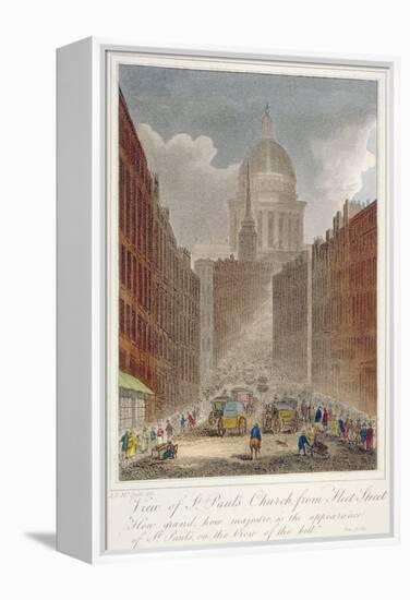 View Along Fleet Street Towards St Paul's Cathedral, City of London, 1805-AD McQuin-Framed Premier Image Canvas