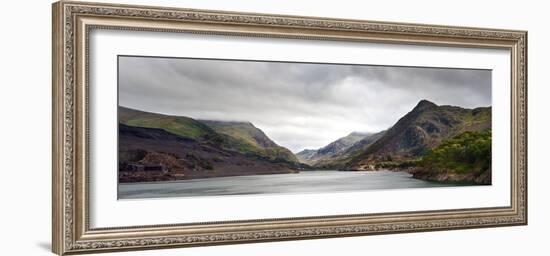 View along Llanberis Pass towards Glyder Fawr and Snowdon-Veneratio-Framed Photographic Print