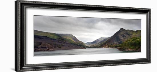 View along Llanberis Pass towards Glyder Fawr and Snowdon-Veneratio-Framed Photographic Print