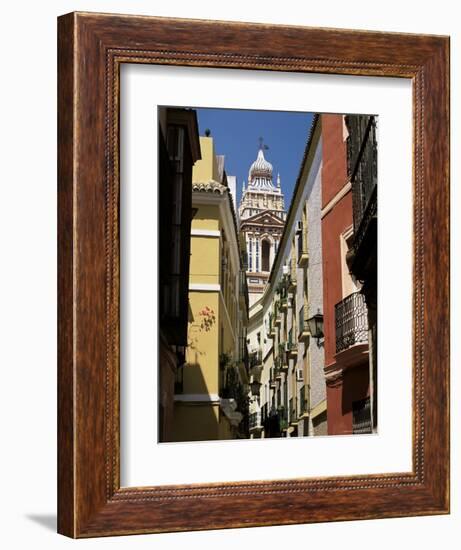 View Along Narrow Street to Ornately Decorated Church, Andalucia (Andalusia), Spain-Ruth Tomlinson-Framed Photographic Print