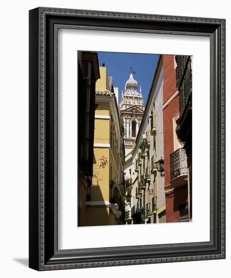 View Along Narrow Street to Ornately Decorated Church, Andalucia (Andalusia), Spain-Ruth Tomlinson-Framed Photographic Print