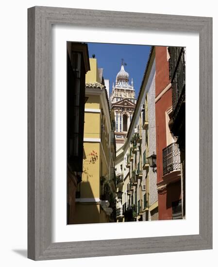 View Along Narrow Street to Ornately Decorated Church, Andalucia (Andalusia), Spain-Ruth Tomlinson-Framed Photographic Print