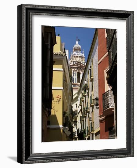 View Along Narrow Street to Ornately Decorated Church, Andalucia (Andalusia), Spain-Ruth Tomlinson-Framed Photographic Print