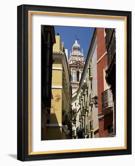 View Along Narrow Street to Ornately Decorated Church, Andalucia (Andalusia), Spain-Ruth Tomlinson-Framed Photographic Print