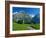 View Along Path Through Fields to the Schreckhorn and Fiescherhorner, Swiss Alps, Switzerland-Ruth Tomlinson-Framed Photographic Print