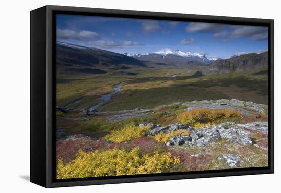 View Along Rapadalen Valley, Sarek National Park, Laponia World Heritage Site, Lapland, Sweden-Cairns-Framed Premier Image Canvas