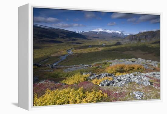 View Along Rapadalen Valley, Sarek National Park, Laponia World Heritage Site, Lapland, Sweden-Cairns-Framed Premier Image Canvas