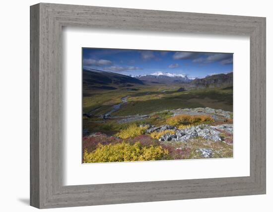 View Along Rapadalen Valley, Sarek National Park, Laponia World Heritage Site, Lapland, Sweden-Cairns-Framed Photographic Print