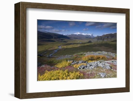 View Along Rapadalen Valley, Sarek National Park, Laponia World Heritage Site, Lapland, Sweden-Cairns-Framed Photographic Print