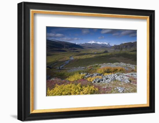 View Along Rapadalen Valley, Sarek National Park, Laponia World Heritage Site, Lapland, Sweden-Cairns-Framed Photographic Print