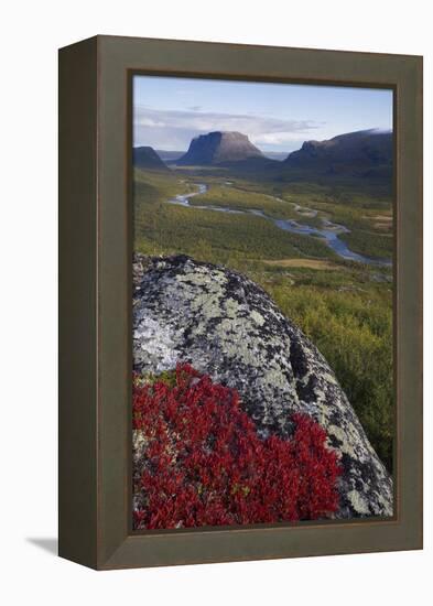 View Along Rapadalen Valley Towards Tjahkkelij, with Nammatj Mountain, Sarek Np, Sweden-Cairns-Framed Premier Image Canvas