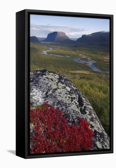 View Along Rapadalen Valley Towards Tjahkkelij, with Nammatj Mountain, Sarek Np, Sweden-Cairns-Framed Premier Image Canvas