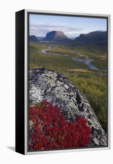 View Along Rapadalen Valley Towards Tjahkkelij, with Nammatj Mountain, Sarek Np, Sweden-Cairns-Framed Premier Image Canvas