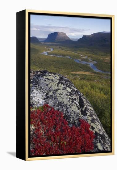 View Along Rapadalen Valley Towards Tjahkkelij, with Nammatj Mountain, Sarek Np, Sweden-Cairns-Framed Premier Image Canvas