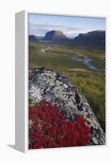 View Along Rapadalen Valley Towards Tjahkkelij, with Nammatj Mountain, Sarek Np, Sweden-Cairns-Framed Premier Image Canvas