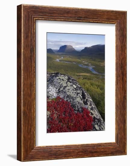 View Along Rapadalen Valley Towards Tjahkkelij, with Nammatj Mountain, Sarek Np, Sweden-Cairns-Framed Photographic Print