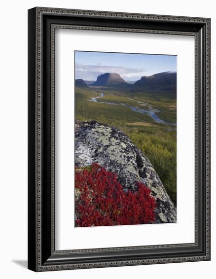 View Along Rapadalen Valley Towards Tjahkkelij, with Nammatj Mountain, Sarek Np, Sweden-Cairns-Framed Photographic Print