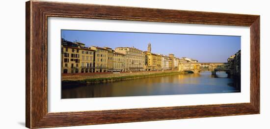 View Along River Arno to Ponte Vecchio, Florence, Tuscany, Italy-Bruno Morandi-Framed Photographic Print