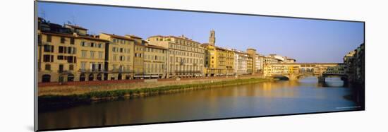 View Along River Arno to Ponte Vecchio, Florence, Tuscany, Italy-Bruno Morandi-Mounted Photographic Print