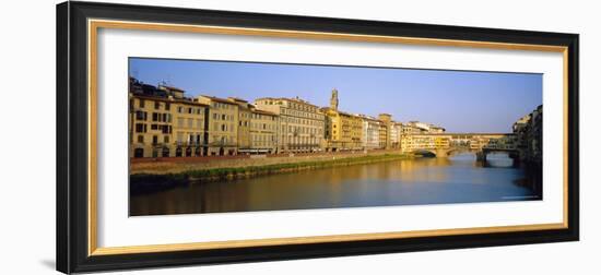 View Along River Arno to Ponte Vecchio, Florence, Tuscany, Italy-Bruno Morandi-Framed Photographic Print