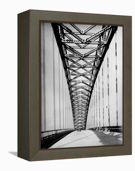 View Along the Bayonne Bridge-Margaret Bourke-White-Framed Premier Image Canvas