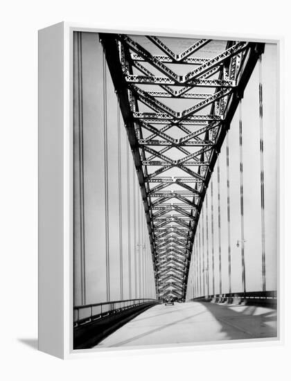 View Along the Bayonne Bridge-Margaret Bourke-White-Framed Premier Image Canvas