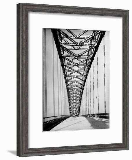 View Along the Bayonne Bridge-Margaret Bourke-White-Framed Premium Photographic Print