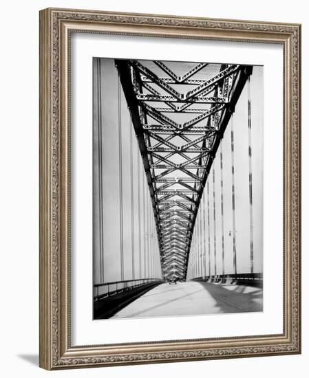 View Along the Bayonne Bridge-Margaret Bourke-White-Framed Photographic Print