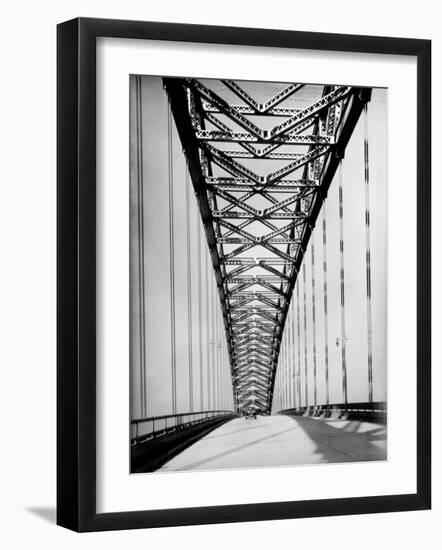 View Along the Bayonne Bridge-Margaret Bourke-White-Framed Photographic Print