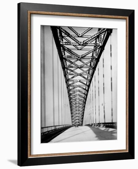 View Along the Bayonne Bridge-Margaret Bourke-White-Framed Photographic Print