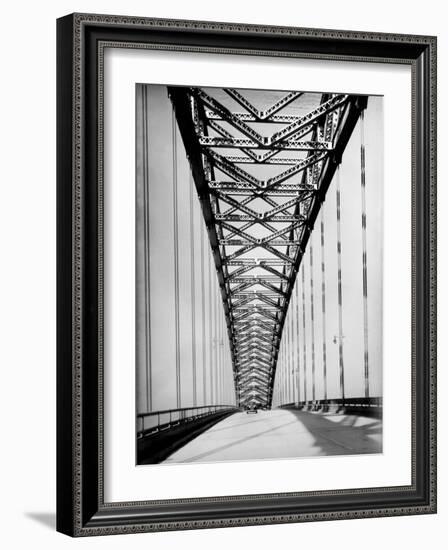 View Along the Bayonne Bridge-Margaret Bourke-White-Framed Photographic Print