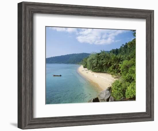 View Along the Coast, Nazri's Beach and Rainforest, Air Batang Bay, Pahang, Malaysia-Jack Jackson-Framed Photographic Print