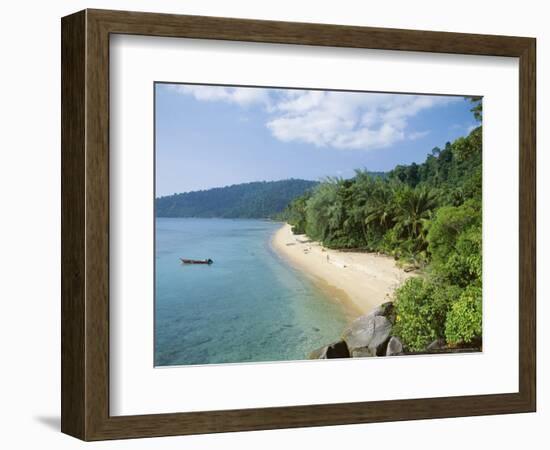 View Along the Coast, Nazri's Beach and Rainforest, Air Batang Bay, Pahang, Malaysia-Jack Jackson-Framed Photographic Print