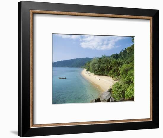 View Along the Coast, Nazri's Beach and Rainforest, Air Batang Bay, Pahang, Malaysia-Jack Jackson-Framed Photographic Print