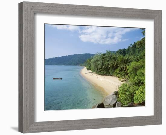 View Along the Coast, Nazri's Beach and Rainforest, Air Batang Bay, Pahang, Malaysia-Jack Jackson-Framed Photographic Print