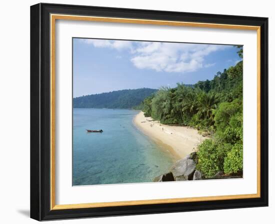 View Along the Coast, Nazri's Beach and Rainforest, Air Batang Bay, Pahang, Malaysia-Jack Jackson-Framed Photographic Print