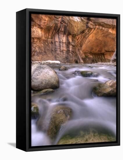 View Along the Hike Through the Zion Narrows in Southern Utah's Zion National Park-Kyle Hammons-Framed Premier Image Canvas