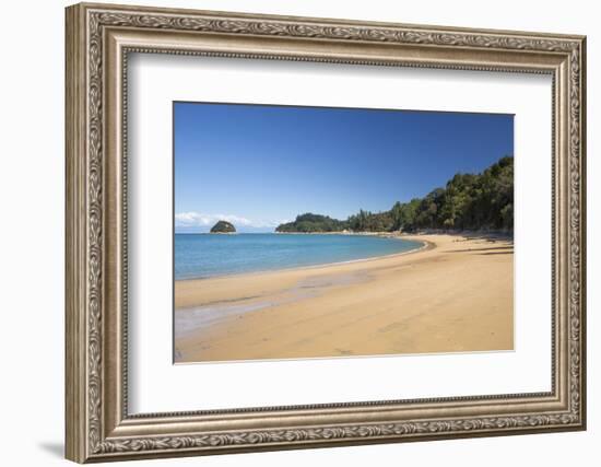 View along the sandy beach at Towers Bay, Kaiteriteri, Tasman, South Island, New Zealand, Pacific-Ruth Tomlinson-Framed Photographic Print
