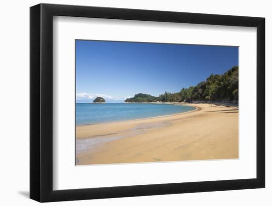 View along the sandy beach at Towers Bay, Kaiteriteri, Tasman, South Island, New Zealand, Pacific-Ruth Tomlinson-Framed Photographic Print