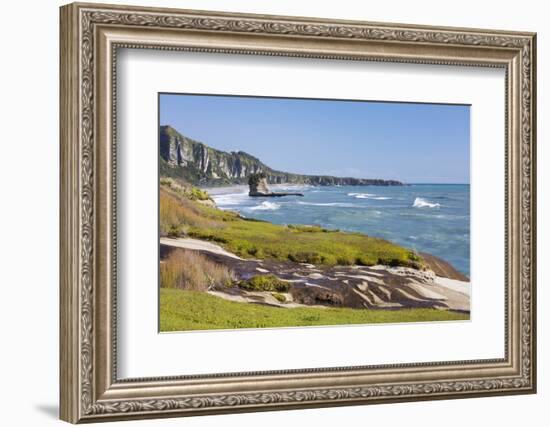 View along the Tasman Sea coast to Dolomite Point, Punakaiki, Paparoa National Park, Buller distric-Ruth Tomlinson-Framed Photographic Print