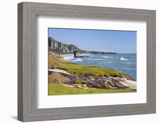 View along the Tasman Sea coast to Dolomite Point, Punakaiki, Paparoa National Park, Buller distric-Ruth Tomlinson-Framed Photographic Print