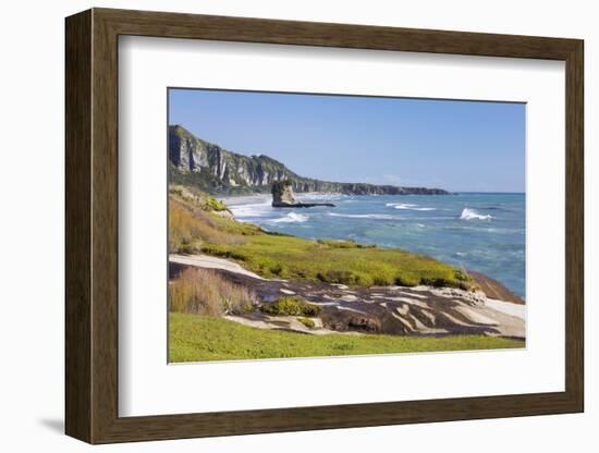 View along the Tasman Sea coast to Dolomite Point, Punakaiki, Paparoa National Park, Buller distric-Ruth Tomlinson-Framed Photographic Print