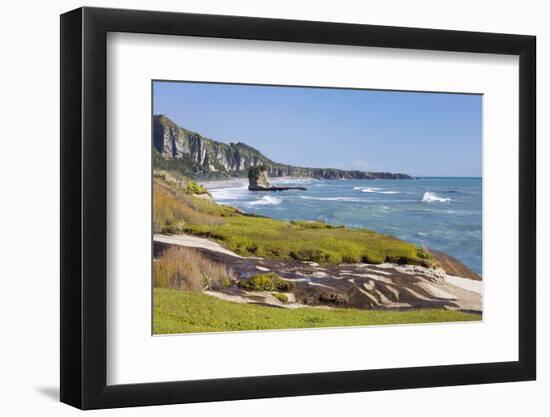 View along the Tasman Sea coast to Dolomite Point, Punakaiki, Paparoa National Park, Buller distric-Ruth Tomlinson-Framed Photographic Print