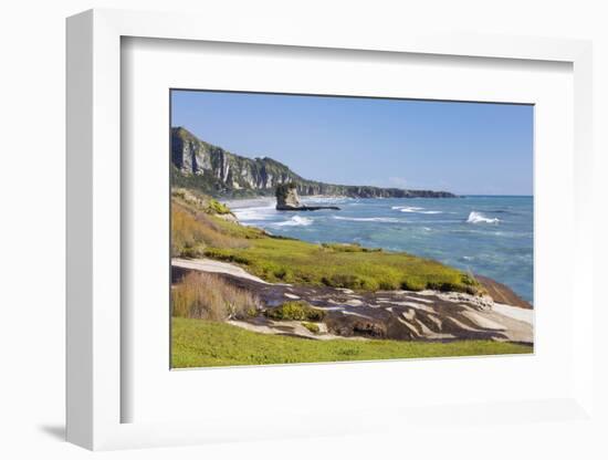 View along the Tasman Sea coast to Dolomite Point, Punakaiki, Paparoa National Park, Buller distric-Ruth Tomlinson-Framed Photographic Print