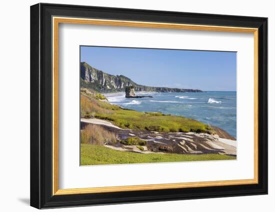 View along the Tasman Sea coast to Dolomite Point, Punakaiki, Paparoa National Park, Buller distric-Ruth Tomlinson-Framed Photographic Print