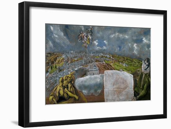 View and Map of Toledo-El Greco-Framed Giclee Print