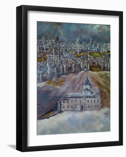 View and Map of Toledo-El Greco-Framed Giclee Print