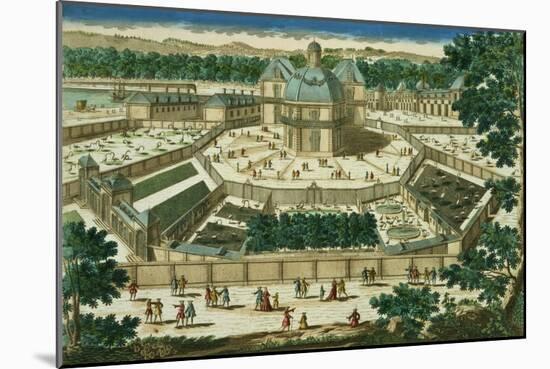 View and Perspective of the Salon De La Menagerie at Versailles-null-Mounted Giclee Print