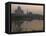 View at Dusk Across the Yamuna River of the Taj Mahal, Agra, Uttar Pradesh State, India-Eitan Simanor-Framed Premier Image Canvas